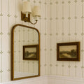 Green Botanical Stripe Wallpaper