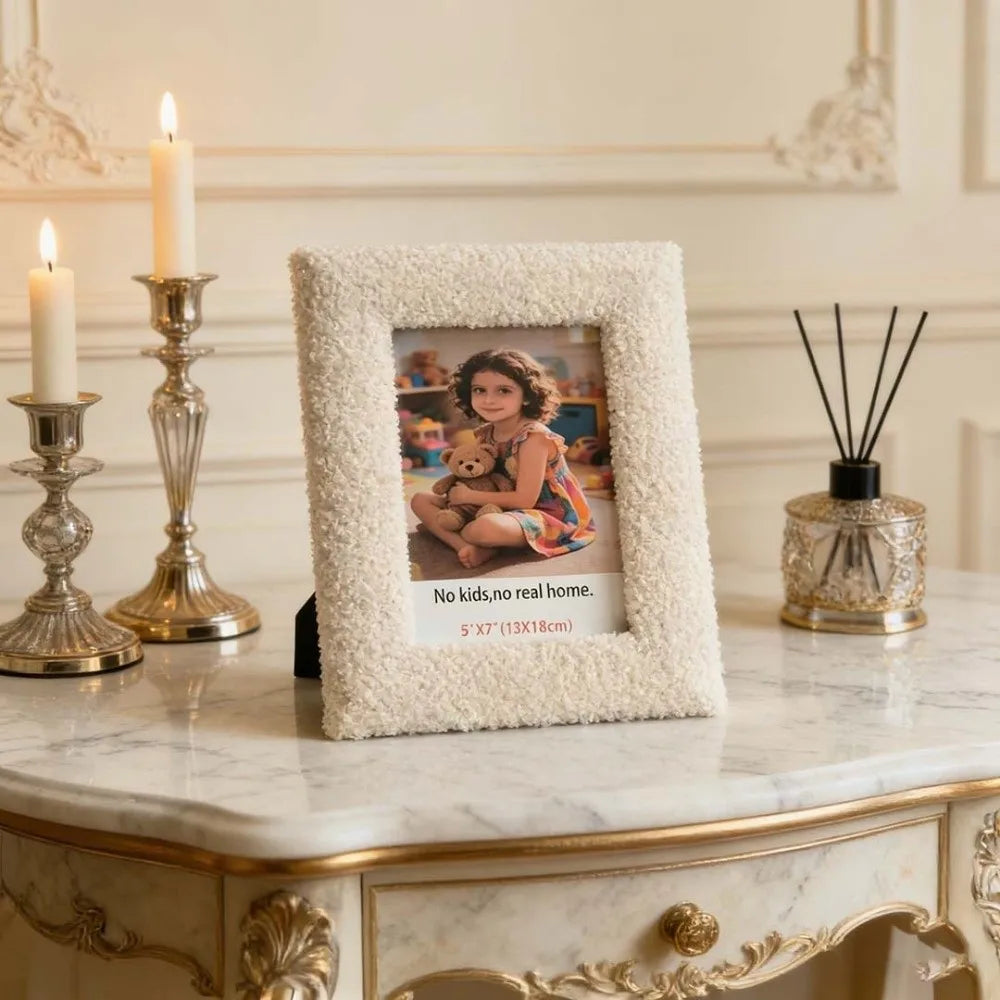 Plush Faux Fur Photo Frame