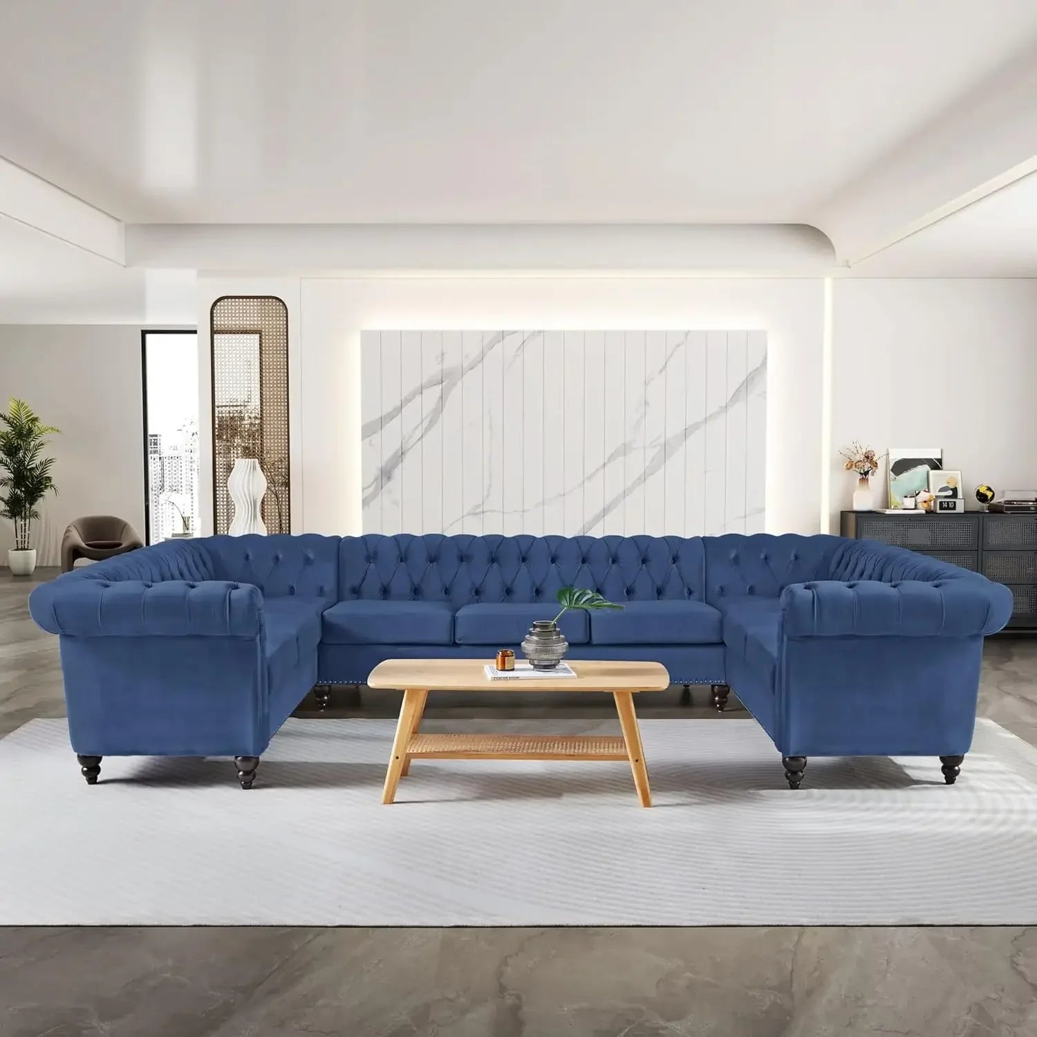 ArtZ® Luxe Sofa - Blue Velvet