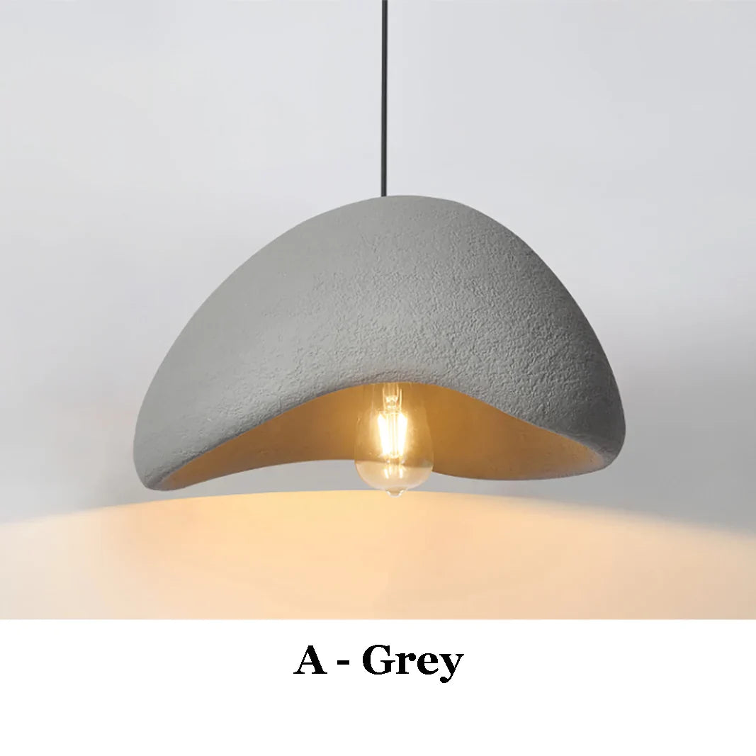 ArtZ® Wabi Sabi Pendant Light - A - Grey / Diameter 23.6 inch; Height 13.4 inch (60x34 cm)
