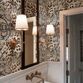 Retro Black & White Snake Print Wallpaper