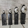 ArtZ® Stainless Steel Oval Egg Sculptures