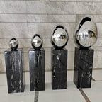ArtZ® Stainless Steel Oval Egg Sculptures