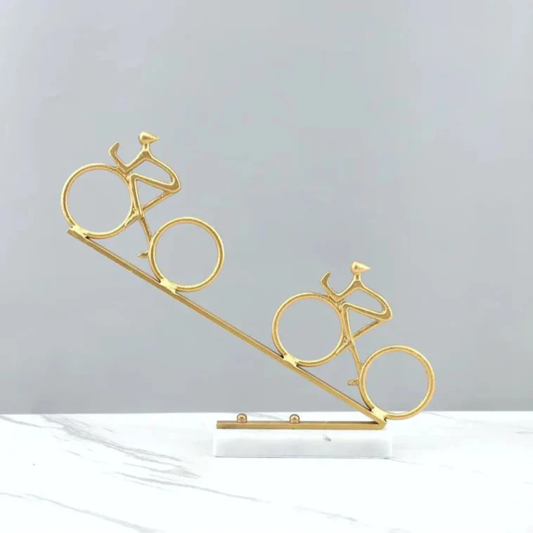 ArtZ® Minimalist Momentum Bike Sculpture - Gold
