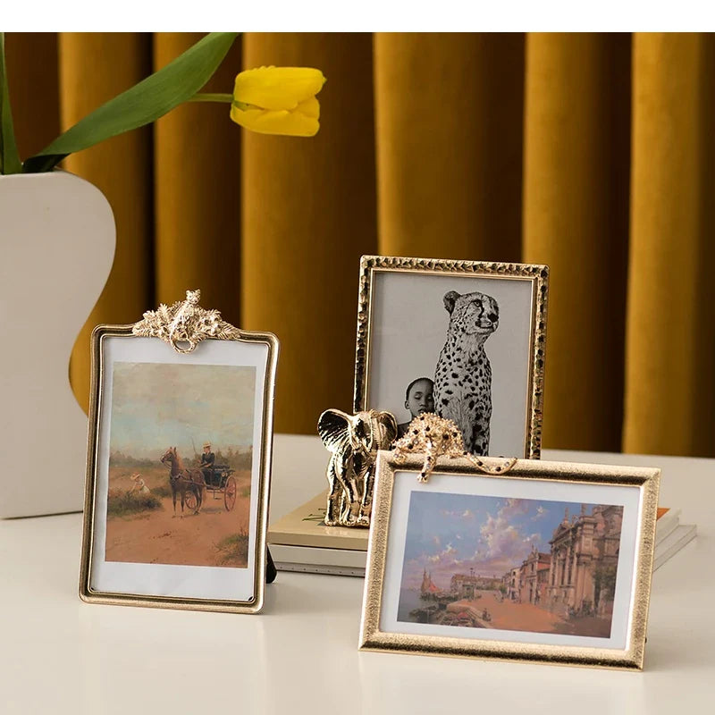 Gilded Animal Metal Photo Frame