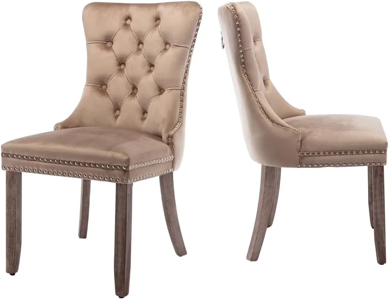ArtZ® Royale Dining Chairs, Set of 6 Chairs - Khaki (Set of 6 Chairs)