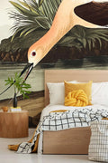 Vintage Avocet Bird Mural