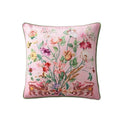 Blushing Tigress Velvet Floral Tiger Throw Pillow