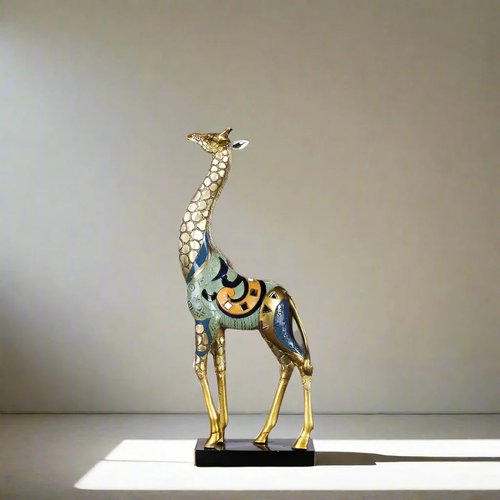 ArtZ® Majestic Giraffe Sculpture - One Giraffe Small: 14 inch x 5.5 inch (33 cm x 14 cm)