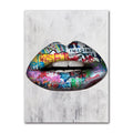 ArtZ® Say It With Graffiti Paintings - Lips / 15.7 inch by 23.6 inch (40x60cm) No Frame