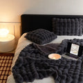 ArtZ® Rabbit Faux-Fur Nordic Blanket Throw