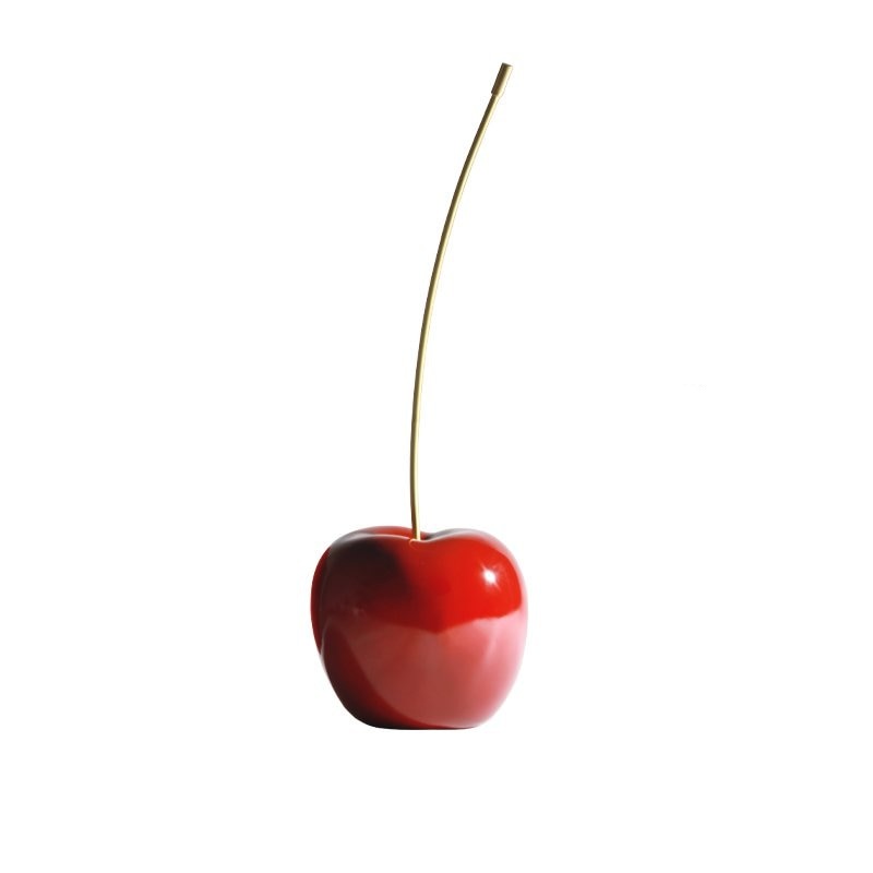 ArtZ® Nordic Cherry Sculptures - One Red Medium 24.8 inch by 10.6 inch by 7.9 inch (63x27x20cm)