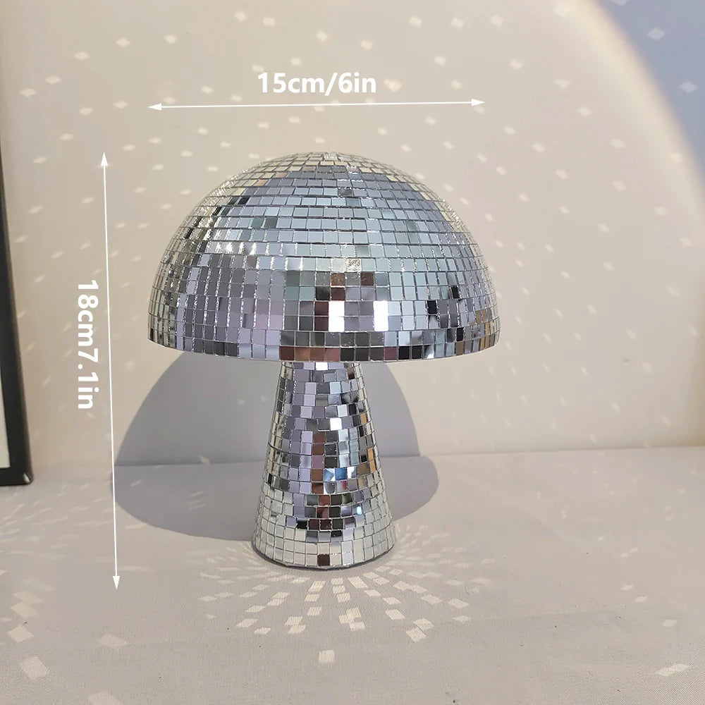 ArtZ® Disco Mushroom Sculptures - Height 7 inch (18cm)