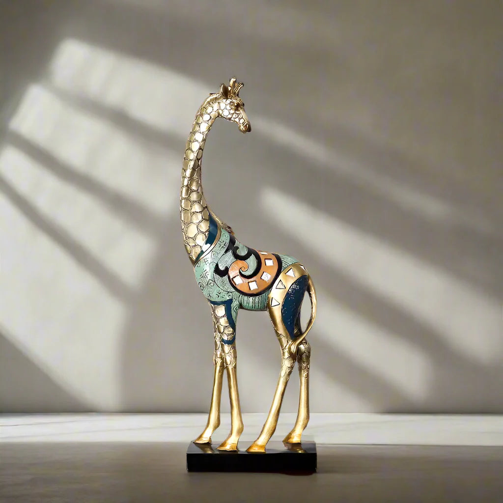 ArtZ® Majestic Giraffe Sculpture - One Giraffe Medium: 17.3 inch x 6 inch (44 cm x 15 cm)