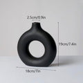 ArtZ® Hollow Ceramic Vase - Black Medium