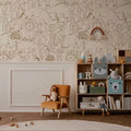 Hand Drawn Safari Animals Wallpaper