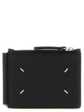 Maison Margiela Leather with Logo Detail Wallet — Black