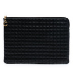Quilted Calfskin C Charm Pouch