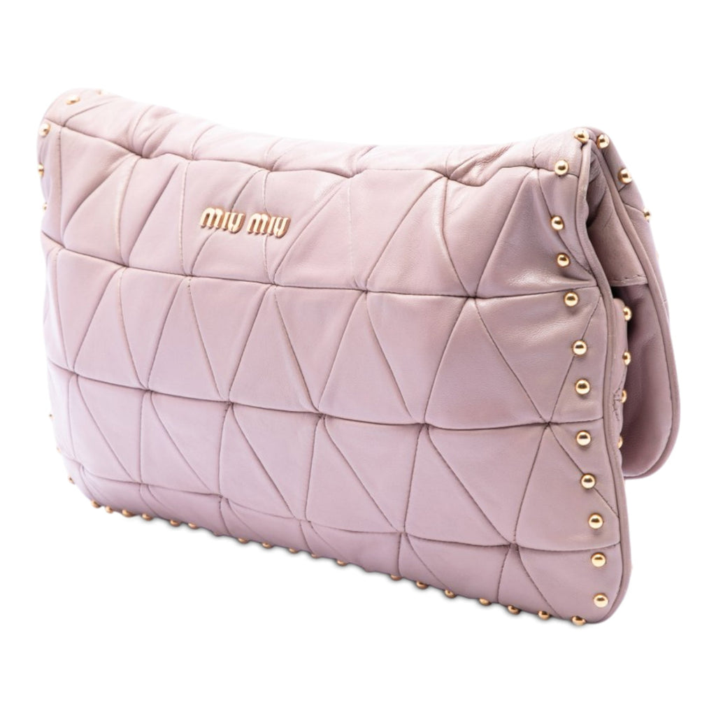 Studded Matelasse Nappa Shoulder Bag