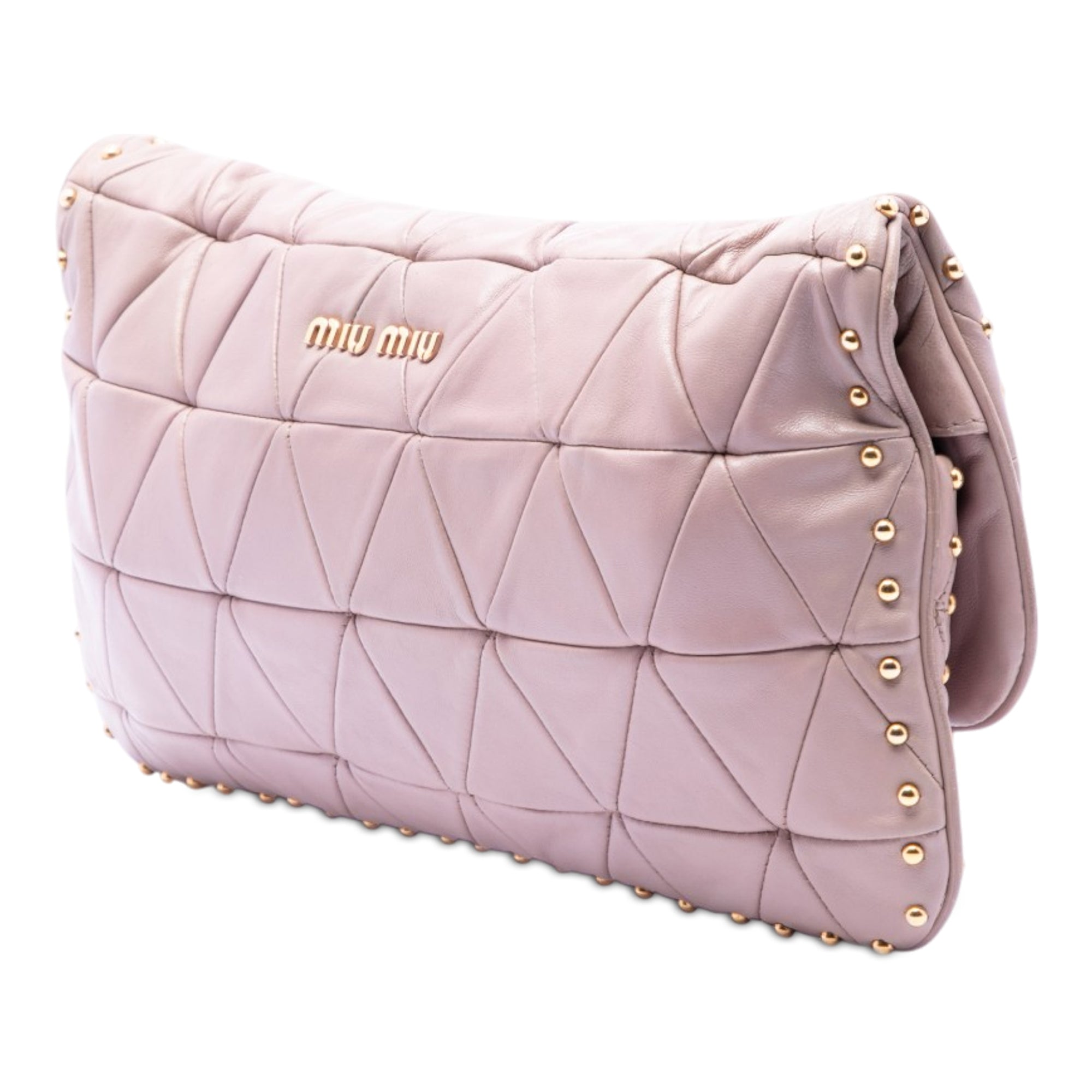 Studded Matelasse Nappa Shoulder Bag