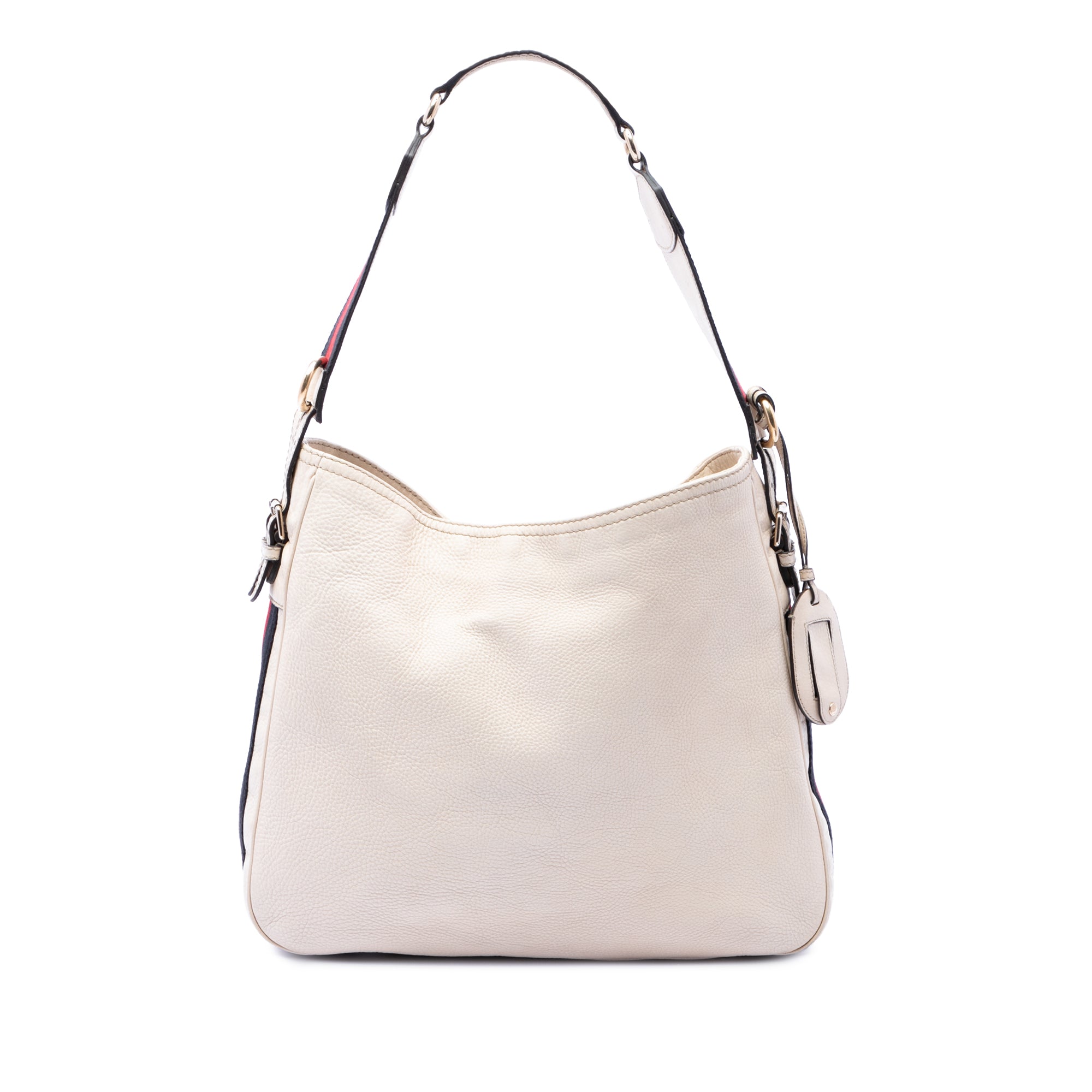 Medium Pebbled Calfskin Web Heritage Shoulder Bag