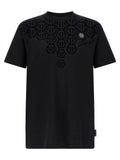 Philipp Plein Logo-Embroidered Monogram T-Shirt — Black