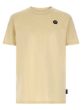 Philipp Plein Logo-Embroidered Cotton T-shirt — Cream