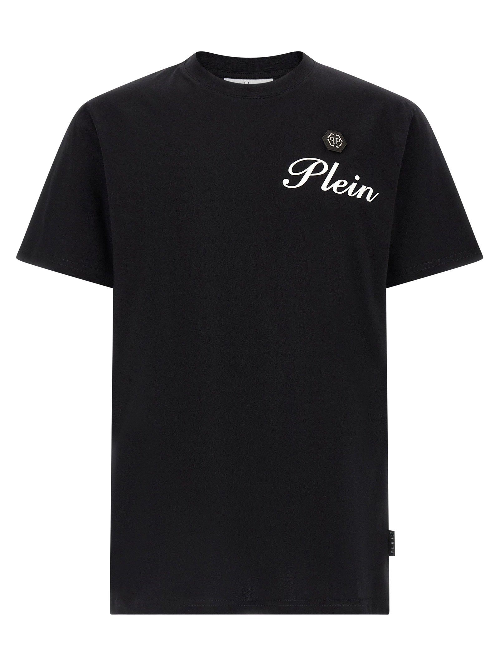 Philipp Plein Logo-Embroidered Cotton Jersey T-Shirt — Black