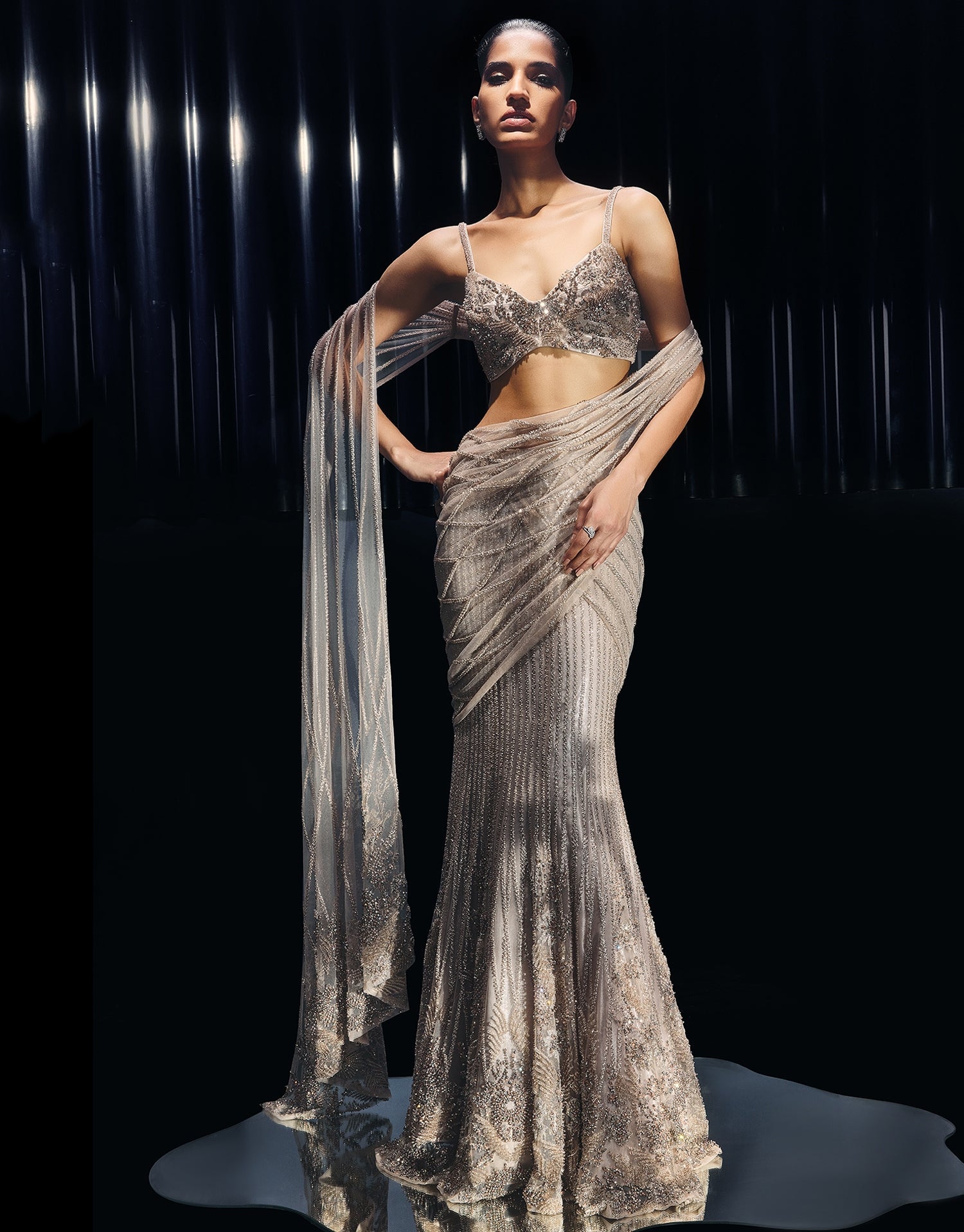 Gleam Line Concept Sari By KYNAH, Luxury Indian Fashion & Bridal Wear