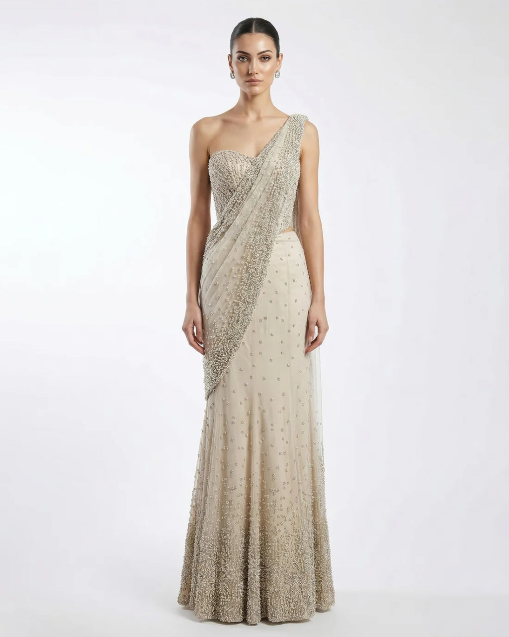 Luminous Shore Sari By KYNAH, Luxury Indian Fashion & Bridal Wear