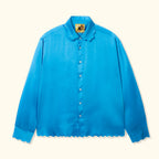 Satin Long-Sleeve Blue