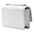 Mini Croc Embossed Leather Monogram Sunset Wallet on Chain