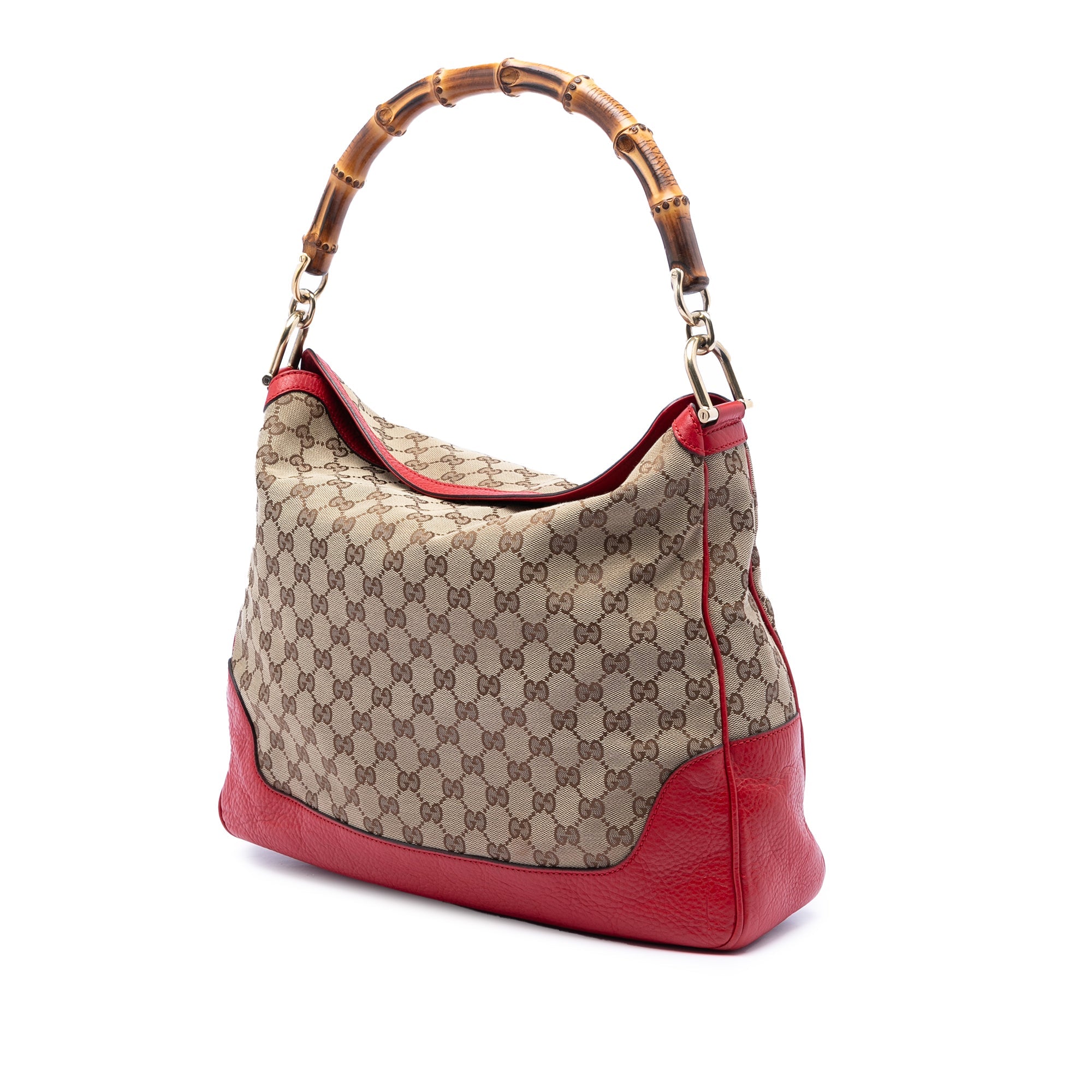 GG Canvas Bamboo Diana Satchel