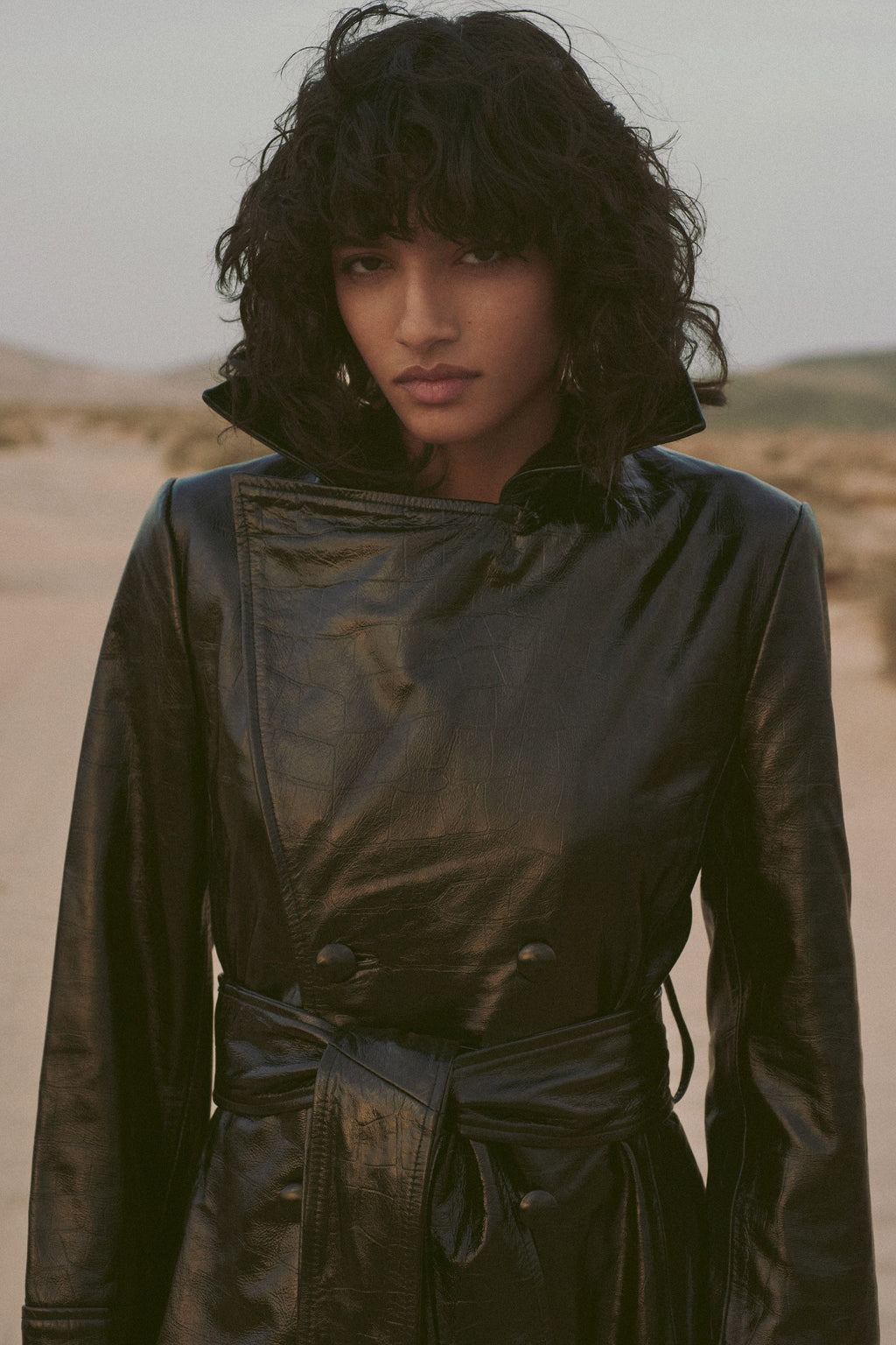 The Leather Trench (Black)
