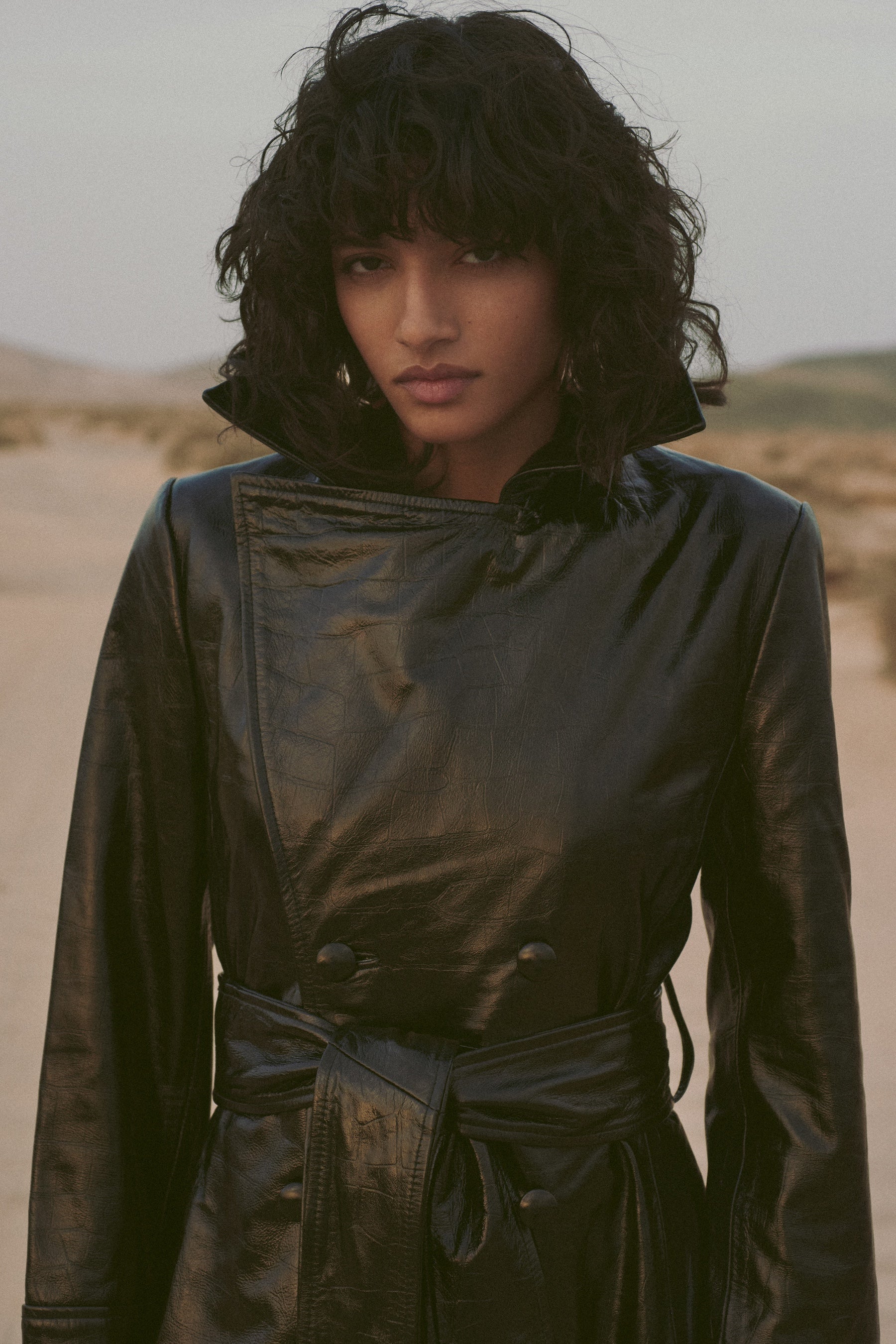 The Leather Trench (Black)