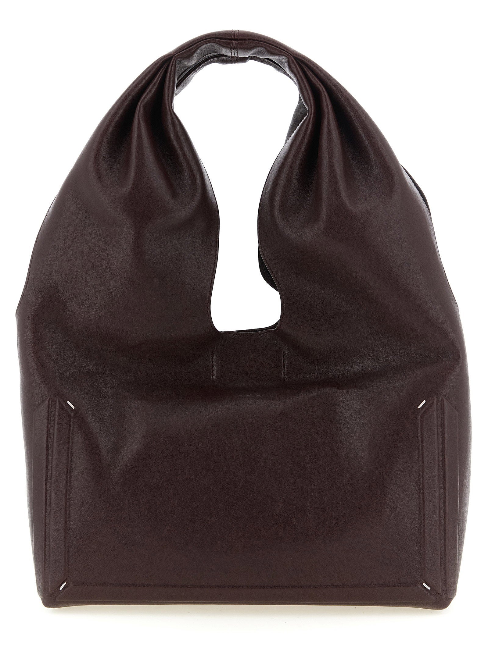Maison Margiela Box Shoulder Bag — Burgundy