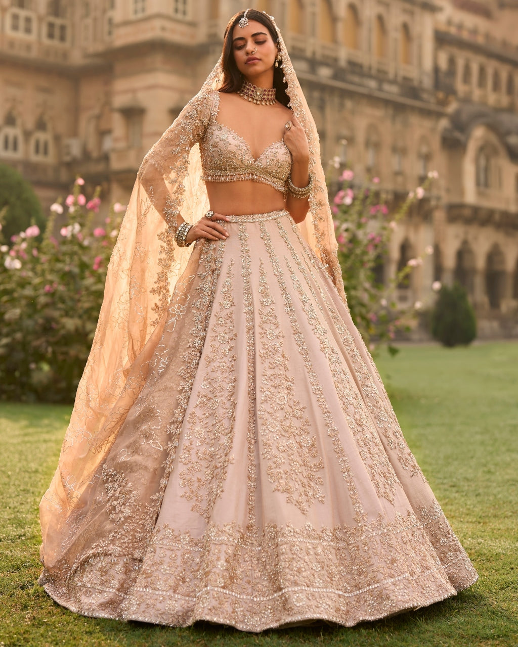 Rose Gold Lehenga Set By KYNAH, Luxury Indian Fashion & Bridal Wear
