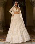 Ivory Gold Sequin Lehenga Set By KYNAH, Luxury Indian Fashion & Bridal Wear