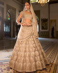 Champagne Pearl Lehenga Set By KYNAH, Luxury Indian Fashion & Bridal Wear
