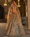Gold Mirror Work Lehenga Set By KYNAH, Luxury Indian Fashion & Bridal Wear