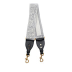 Canvas Embroidered Toile de Jouy Strap