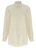 Brioni Silk Cady Shirt — Cream