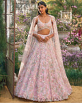 Light Pink Sequin Lehenga Set By KYNAH, Luxury Indian Fashion & Bridal Wear