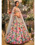 Multi-Coloured Floral Lehenga Set By KYNAH, Luxury Indian Fashion & Bridal Wear