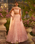 Candy Pink Three-Dimensional Lehenga Set By KYNAH, Luxury Indian Fashion & Bridal Wear