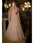 Coffee Sequin Lehenga Set By KYNAH, Luxury Indian Fashion & Bridal Wear