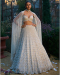 Ivory Pearl & Sequin Lehenga Set By KYNAH, Luxury Indian Fashion & Bridal Wear