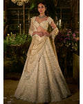 Light Gold Pearl Lehenga Set By KYNAH, Luxury Indian Fashion & Bridal Wear