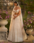 Ivory Floral Lehenga Set By KYNAH, Luxury Indian Fashion & Bridal Wear