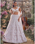Ice Grey Dori Lehenga Set By KYNAH, Luxury Indian Fashion & Bridal Wear